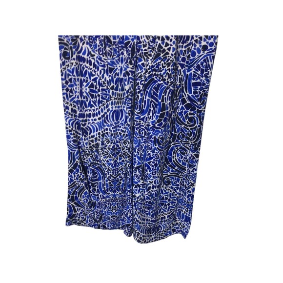 Lilly Pulitzer Pants Women's Size XS Blue White Geometric Mosaic Stretch - Picture 4 of 7
